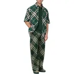 Рубашка в клетку с вышитым логотипом Burberry, зеленый - фото 6