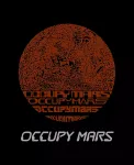 Мужской худи с принтом "Occupy Mars" LA Pop Art, серый - фото 2