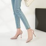 Женские туфли на высоком каблуке HKCP, экрю - фото 9