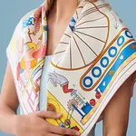 HERMES Шёлковый шарф для женщин, Yellow - фото 7