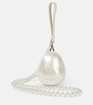 Клатч с декором в виде яйца Simone Rocha, белый - фото