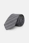 Шелковый галстук Hugo, серый - фото
