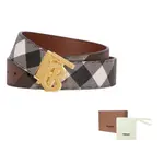 Ремень мужской Burberry, серо-черный / коричневый - фото 4