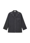 Блуза Mango Button-down blouse, Anthracite - фото 3