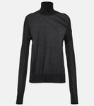 Кашемировый свитер eva с высоким воротником The Row, черный - фото