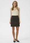 Юбка Kaffe Leather skirt, Black Coffee/Black - фото 2