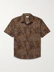 Рубашка из хлопка с принтом JOHN ELLIOTT, леопардовый принт - фото