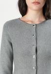 Кардиган ONLY ONLMELLI O NECK BUTTON, Medium Grey Melange/Light Grey - фото 6