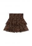 Юбка The Kooples A-line skirt, Leopard/Brown - фото 5