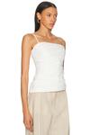 Emerson Ruched Bustier Топ Simkhai, White - фото 3