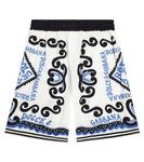 Хлопковые шорты-бермуды с логотипом Dolce&Gabbana Kids, белый - фото 4