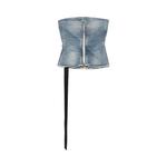 Топ Rick Owens DRKSHDW Denim Bustier Top 'Washed Indigo', синий - фото 2