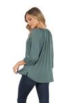 Топ Cupro Stretch Split Neck в цвете Balsam Veronica M - фото 3