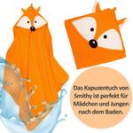 Банное полотенце с капюшоном fox, бежевый - фото 3