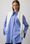 Блуза Touché Privé Button-down blouse, Blue - фото