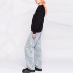 Свитшот с логотипом, ребристый MSGM, черный - фото 6