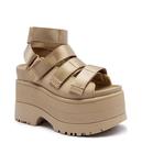 Сандалии золотистые Ugg, желтый - фото