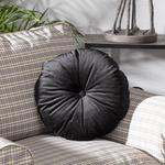 Подушка Dekoria Velvet, 37x8x37 см, черный - фото 2