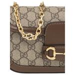 Сумка horsebit 1955 shoulder bag 'beige ebony' Gucci, бежевый - фото 4
