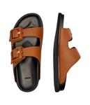 Кожаные тапочки Фрея Boss, коричневый - фото 4