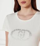 Футболка Liu Jo Sport с блестящим логотипом, экрю - фото 4