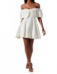 Ula Mini Dress In White ASTR - фото 4