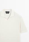 Поло Massimo Dutti RIBBED, White/White - фото 8