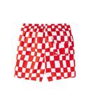 Плавки с принтом в клетку Stella McCartney Kids, Ivory/Red - фото 4