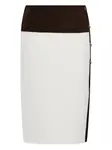 Юбка мини с контрастной вставкой Ferragamo, белый - фото