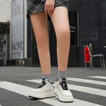 Женские скейтерские кроссовки Beige Black EBLAN, бежево-черные (на флисовой подкладке) - фото 6