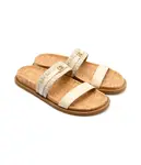 Кожаные тапочки Мэнди Michael Kors, бежевый - фото 3