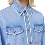 Потертая джимовая рубашка с пуговицами VERSACE, розовый - фото 7