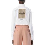 Рубашка женская Burberry с карманами, белый - фото 3