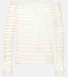 Топ с открытыми плечами Tom Ford, белый - фото