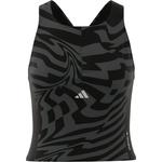 Тренировка Top Techfit Printed Crop Adidas, черный - фото