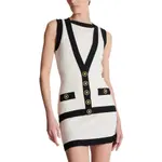 Вязаное мини-платье BALMAIN, бежевый - фото 6