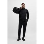 Свитшот из эластичного хлопка на молнии с логотипом BOSS, черный - фото 2