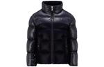 Детская утепленная куртка Moncler, темно-синяя - фото