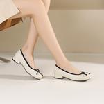 Туфли Мэри Джейн женские бежевый/черный Josiny - фото 4