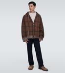 Толстовка с капюшоном в клетку на молнии Undercover, Brown Ck - фото 2