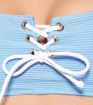 Верх бикини со шнуровкой Cairns Heidi Klein, синий - фото 4