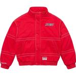 Supreme Тканевая бейсбольная куртка Mitchell & Ness, Red/Red - фото 4