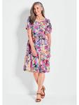 Платье до колена GOLDNER, цвет pink/gemustert - фото 2