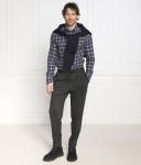 Рубашка мужская Stenströms хлопковая в клетку, синий - фото 2