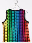 MSGM Kids топ с логотипом, синий - фото 2