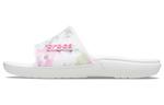 Тапочки Crocs Classic Bleach Dye Slides 'White Pink' 207411-94S, белый - фото 2