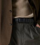 Кожаный ремень Alsavel Loro Piana, Black - фото 3