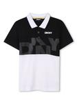 Dkny Kids рубашка поло с логотипом, черный - фото