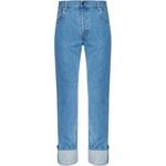 Зауженные джинсы GUCCI, синий - фото