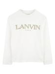 Lanvin Enfant лонгслив с логотипом, белый - фото